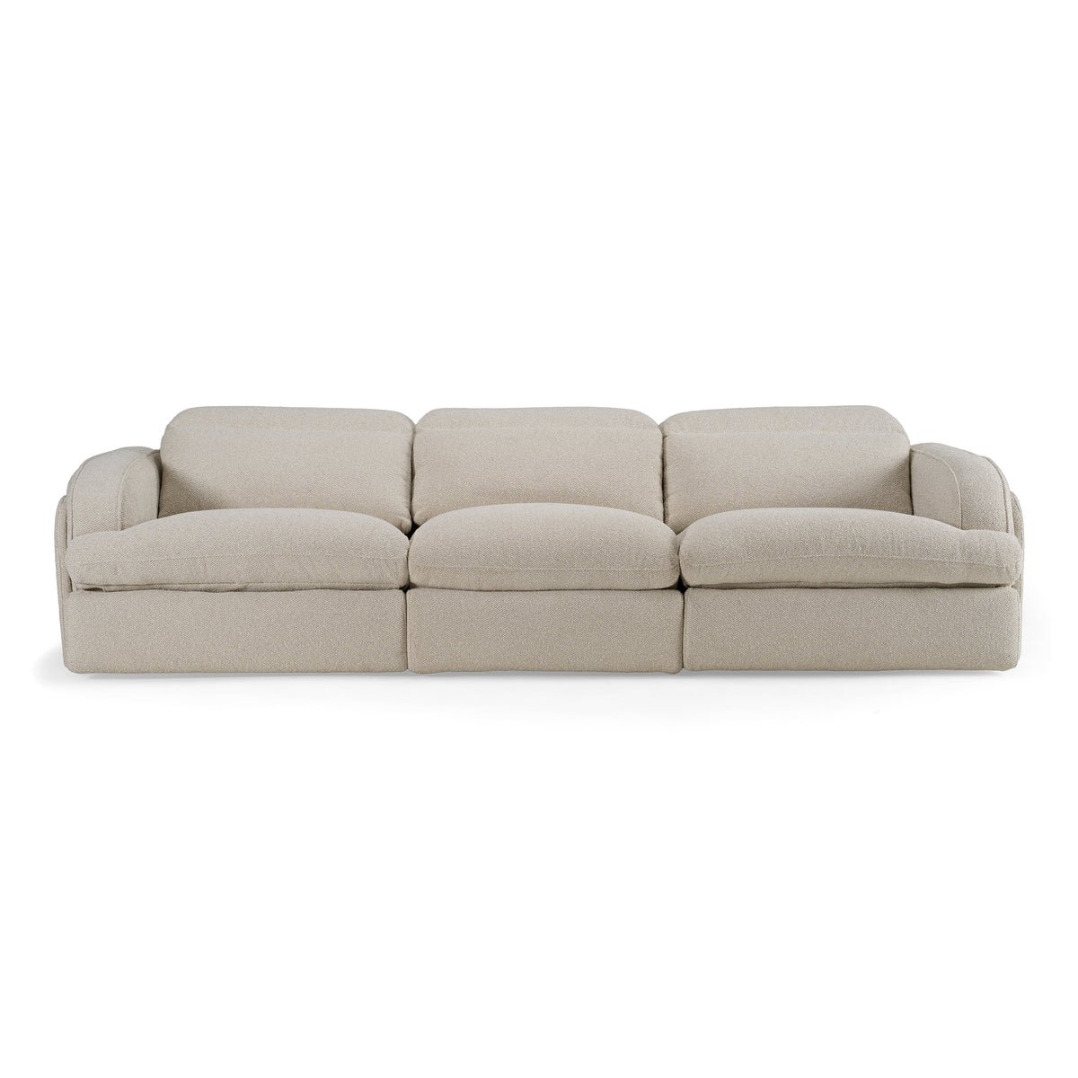 Ambler - Modern Off-White Fabric Sofa w/ 2 Power Recliners by VIG Furniture - View 1