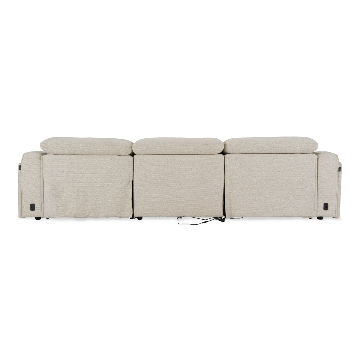 Ambler - Modern Off-White Fabric Sofa w/ 2 Power Recliners by VIG Furniture - View 4