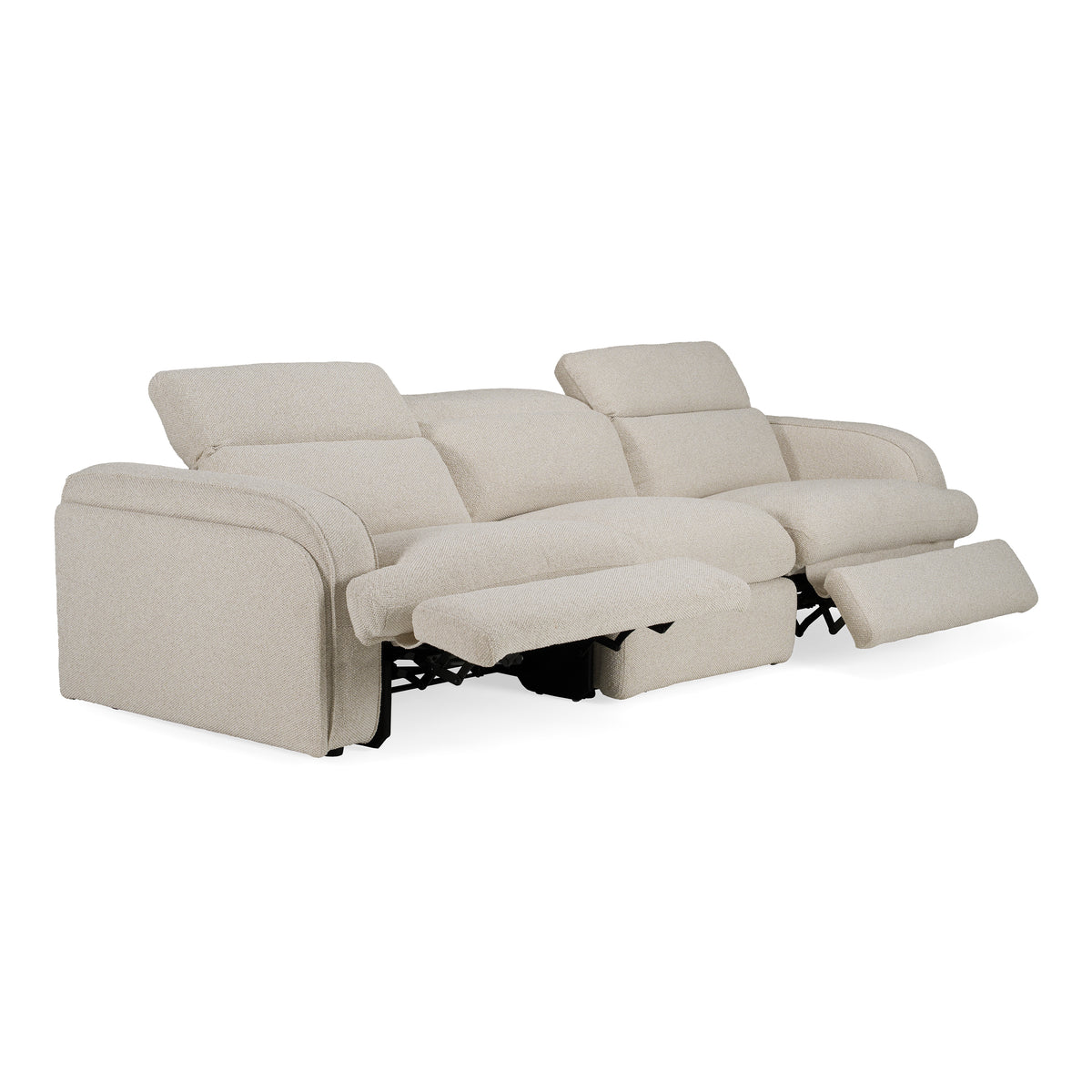 Ambler - Modern Off-White Fabric Sofa w/ 2 Power Recliners by VIG Furniture - View 5
