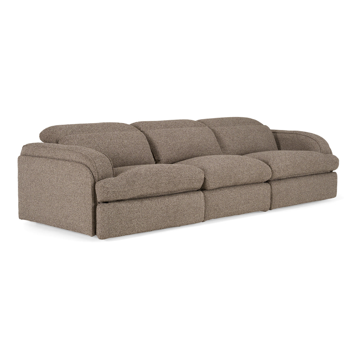 Ambler - Modern Brown Fabric Sofa w/ 2 Power Recliners by VIG Furniture - View 2