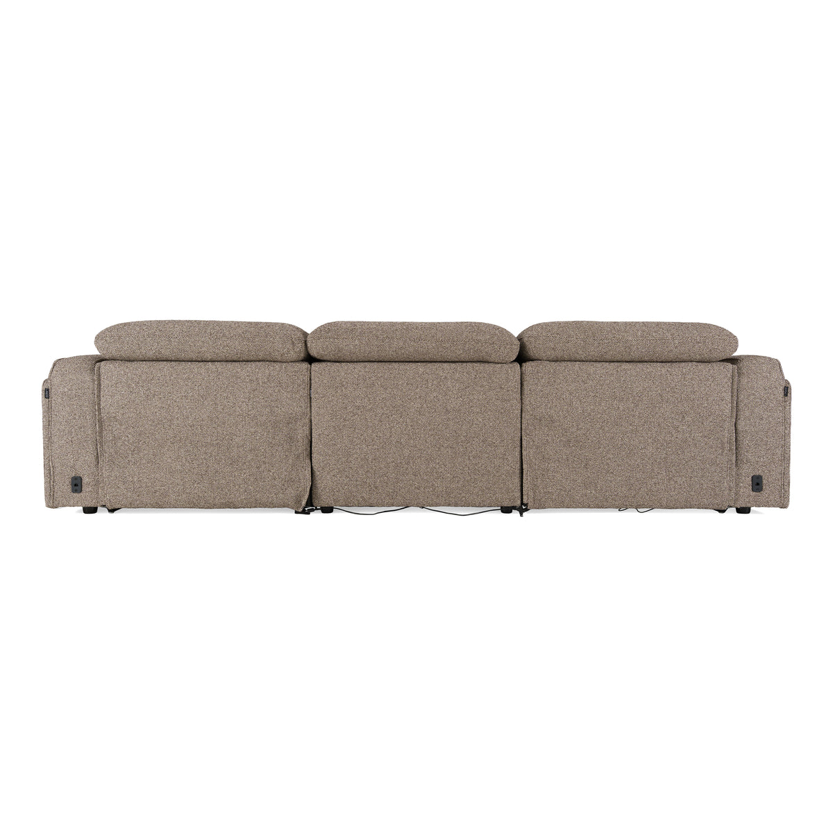 Ambler - Modern Brown Fabric Sofa w/ 2 Power Recliners by VIG Furniture - View 5