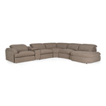 Ambler - Modern Brown Fabric Sectional Sofa w/ 2 Power Recliners Right Facing Chaise by VIG Furniture - View 1