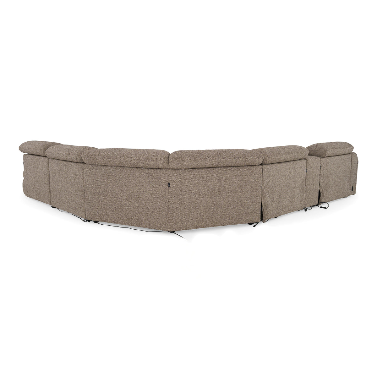 Ambler - Modern Brown Fabric Sectional Sofa w/ 2 Power Recliners Right Facing Chaise by VIG Furniture - View 5