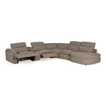Ambler - Modern Brown Fabric Sectional Sofa w/ 2 Power Recliners Right Facing Chaise by VIG Furniture - View 2