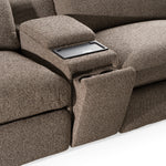Ambler - Modern Brown Fabric Sectional Sofa w/ 2 Power Recliners Left Facing Chaise by VIG Furniture - View 2
