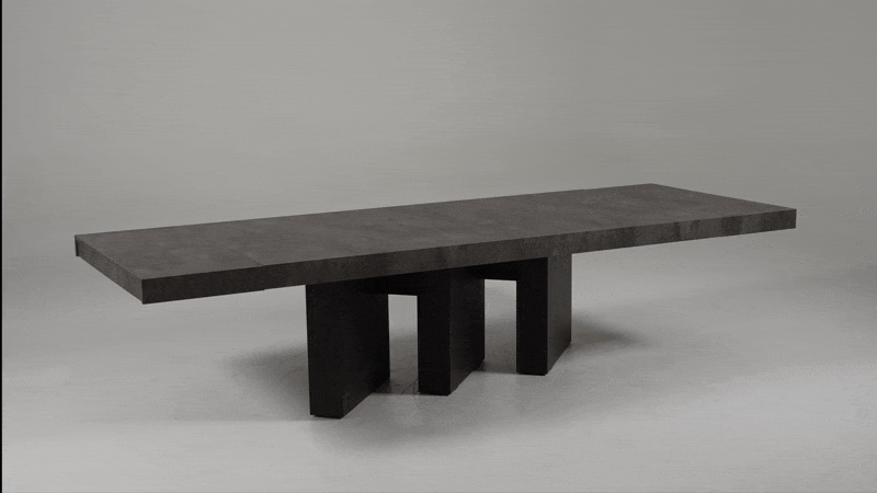 Amsterdam - Modern Grey Volcano & Eucalyptus Oak Dining Table by VIG Furniture - View 9
