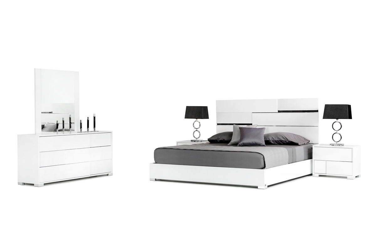 Eastern King Ancona Italian Modern White Bedroom Set by VIG Furniture - View 1
