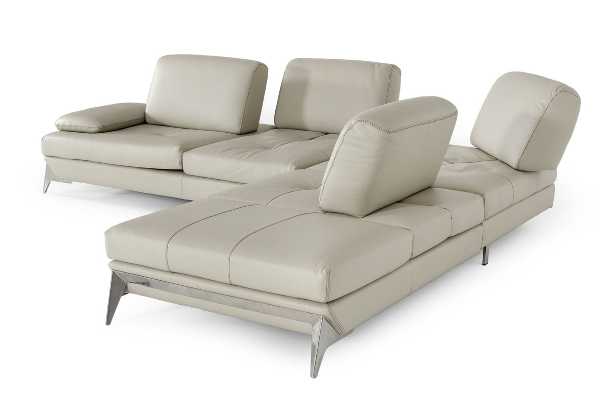 Andrea - Modern Grey Leather Sectional Sofa by VIG Furniture - View 5