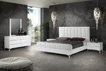 Angela - Queen Italian Modern White Eco Leather Bed w/ Nightstands by VIG Furniture - View 1