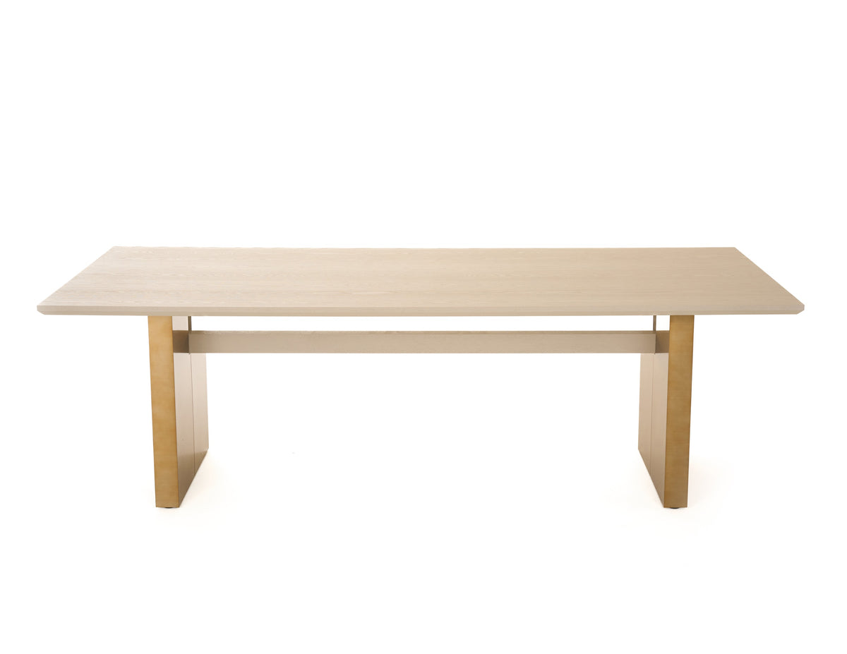 Angus - Modern Cream Ash + Gold Dining Table by VIG Furniture - View 3
