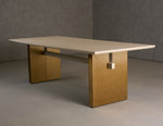 Angus - Modern Cream Ash + Gold Dining Table by VIG Furniture - View 7
