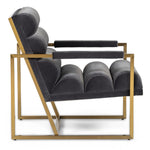Anton - Modern Grey Velvet + Brass Accent Chair by VIG Furniture - View 4