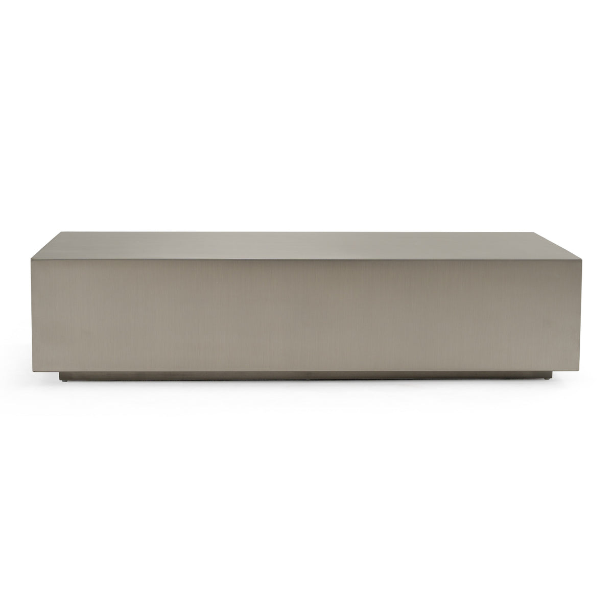 Anvil Modern Brushed Stainless Steel Rectangular Coffee Table by VIG Furniture - View 1