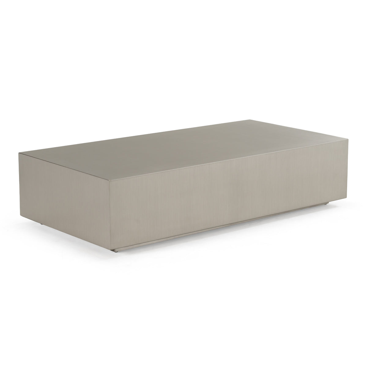 Anvil Modern Brushed Stainless Steel Rectangular Coffee Table by VIG Furniture - View 2