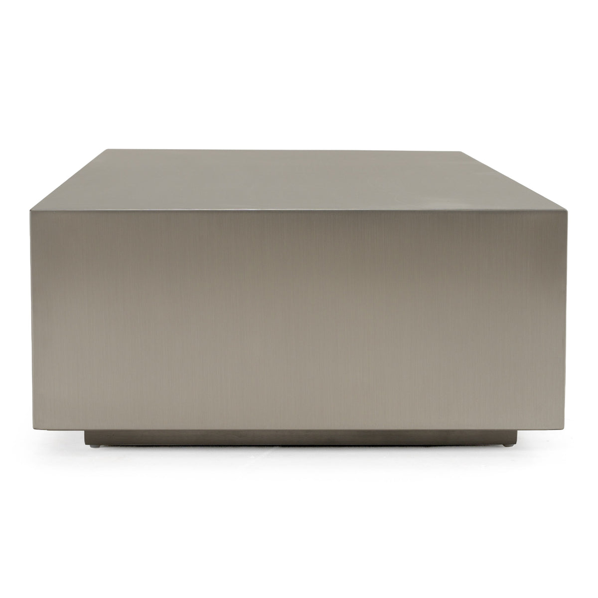 Anvil Modern Brushed Stainless Steel Rectangular Coffee Table by VIG Furniture - View 3