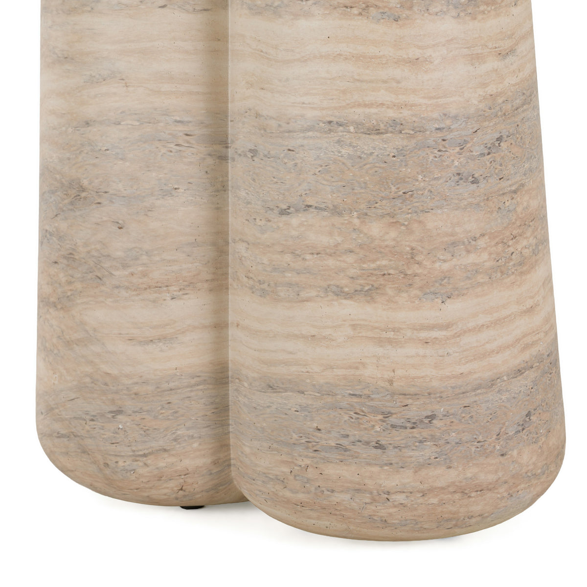 Aragats - Modern Faux Travertine Concrete Round Dining Table by VIG Furniture - View 5