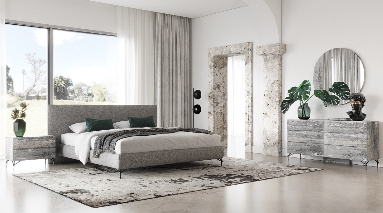Eastern King Aria - Italian Modern Multi Grey 4-Piece Bedroom Set by VIG Furniture - View 1