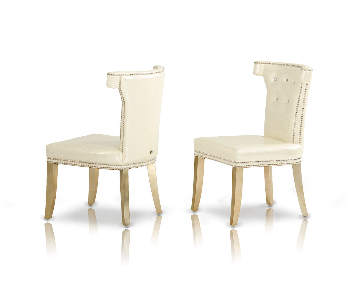 Beatrice White Leather Dining Chair by VIG Furniture - View 11