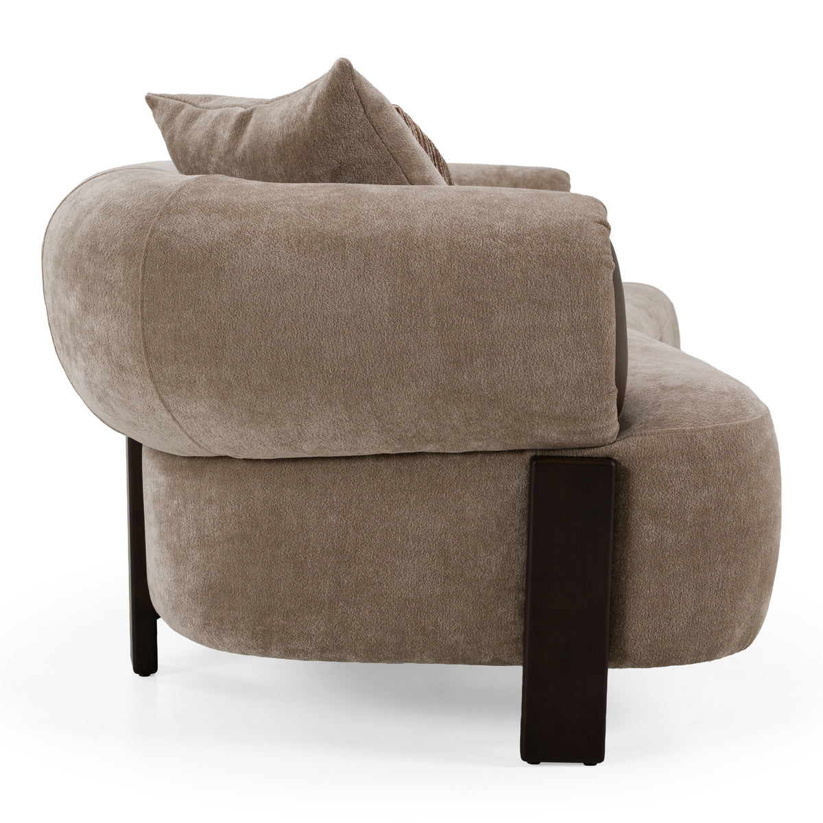 Arnaud - Modern Tan Fabric + Brown Oak Sofa by VIG Furniture - View 3