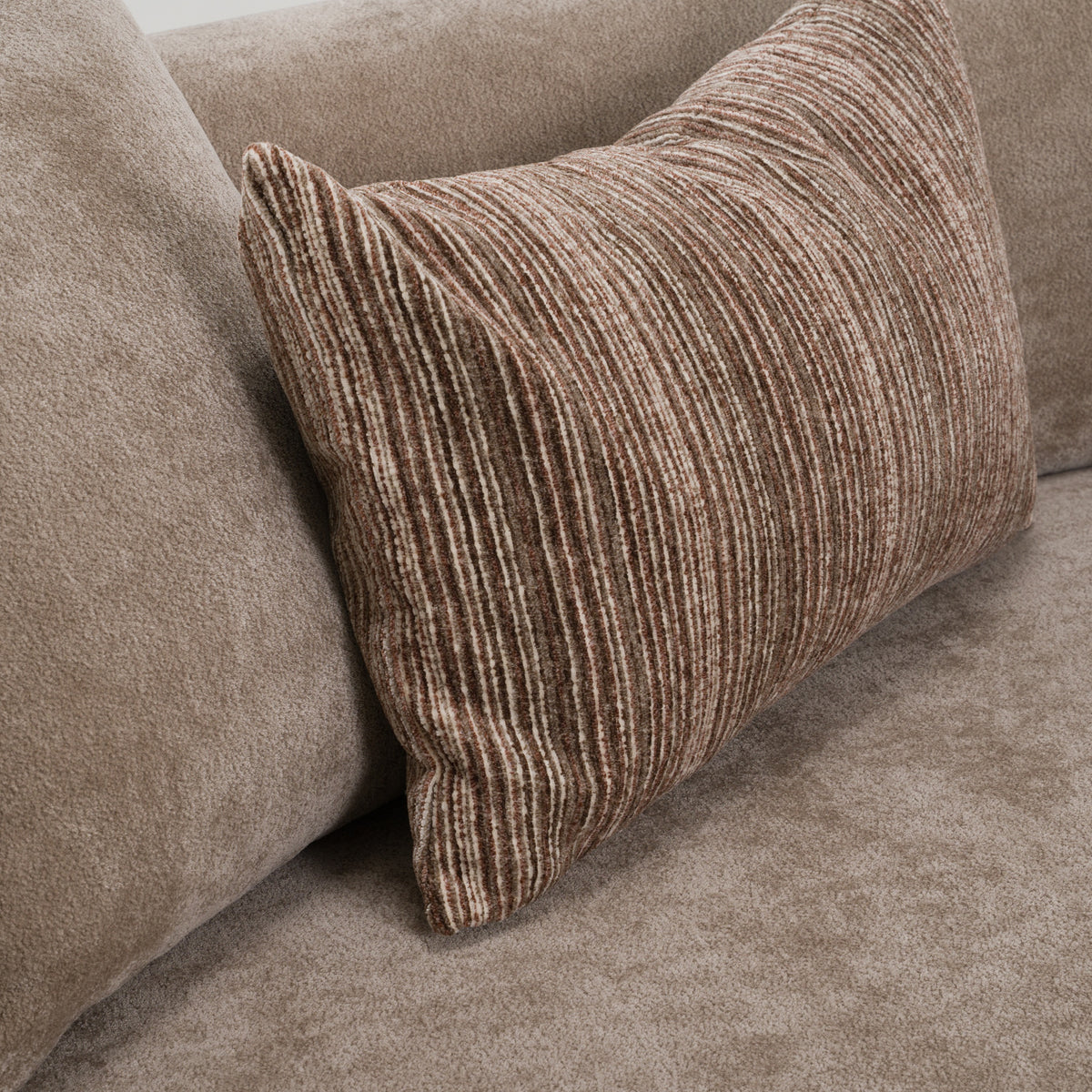 Arnaud - Modern Tan Fabric + Brown Oak Sofa by VIG Furniture - View 7