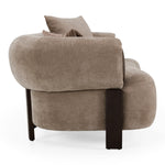 Arnaud - Modern Tan Fabric + Brown Oak Loveseat Sofa by VIG Furniture - View 3