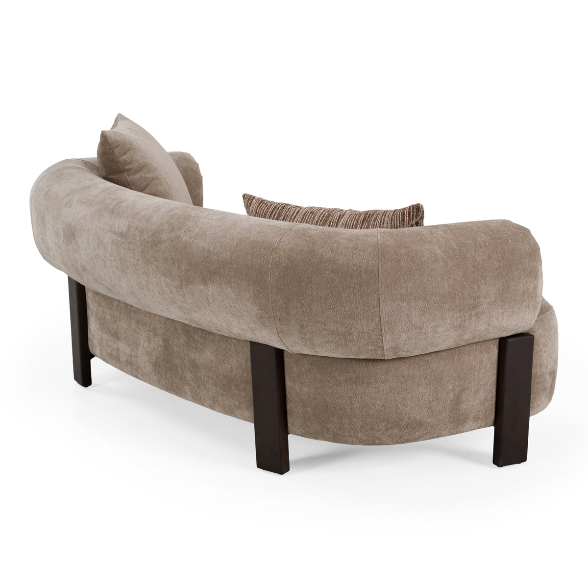 Arnaud - Modern Tan Fabric + Brown Oak Loveseat Sofa by VIG Furniture - View 4