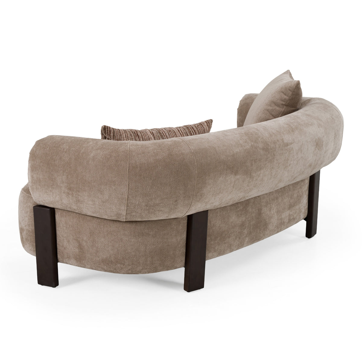 Arnaud - Modern Tan Fabric + Brown Oak Loveseat Sofa by VIG Furniture - View 11