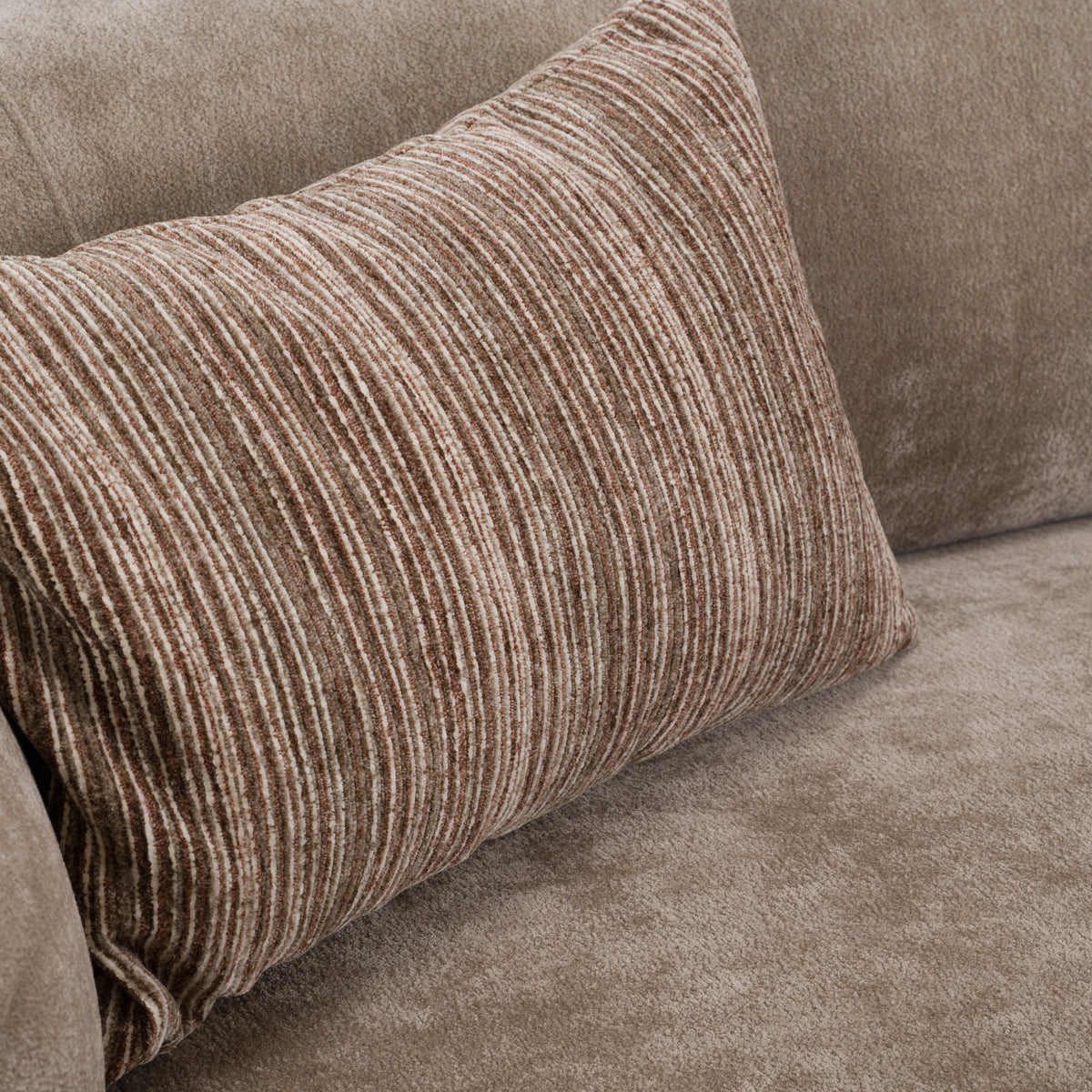 Arnaud - Modern Tan Fabric + Brown Oak Loveseat Sofa by VIG Furniture - View 7