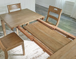 Mylarken Light Brown Rectangular Extension Dining Table | Signature Design by Ashley