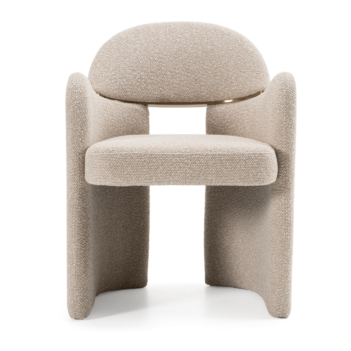 Ashley - Modern Beige Fabric + Brushed Brass Dining Chair by VIG Furniture - View 9