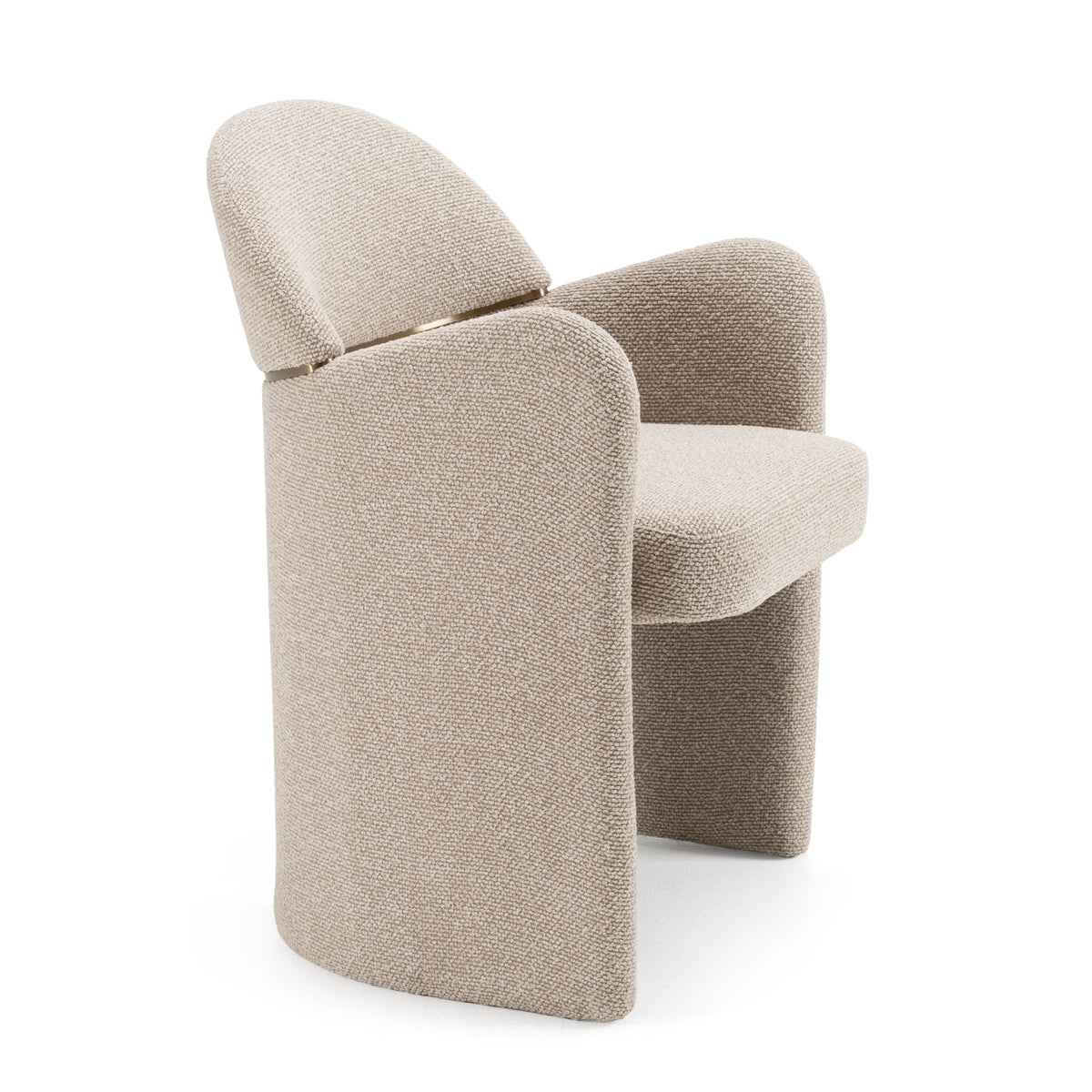 Ashley - Modern Beige Fabric + Brushed Brass Dining Chair by VIG Furniture - View 1