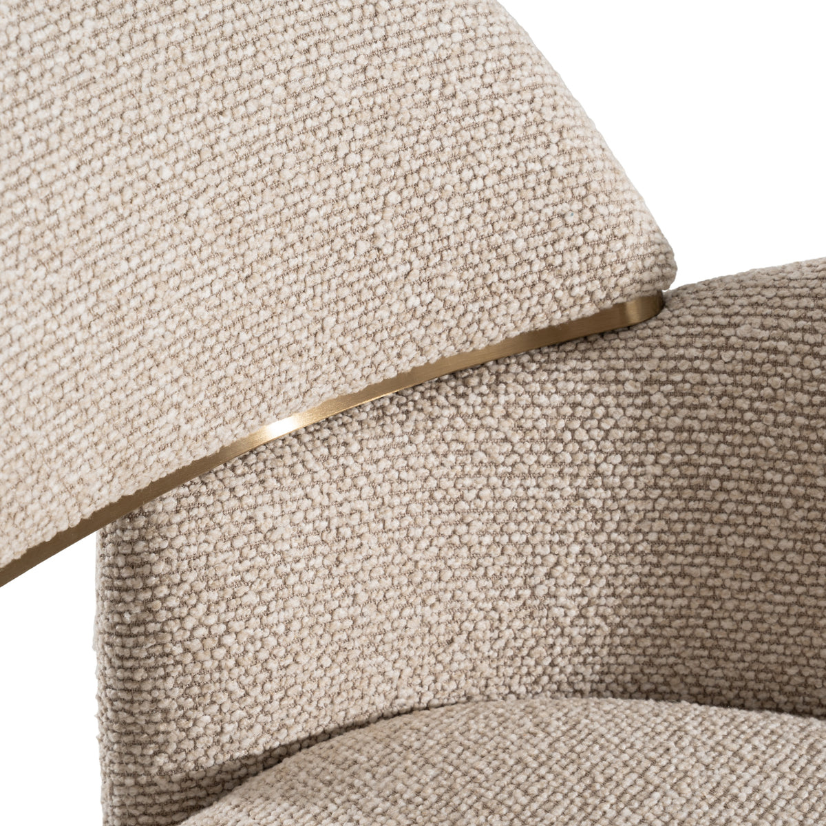 Ashley - Modern Beige Fabric + Brushed Brass Dining Chair by VIG Furniture - View 13