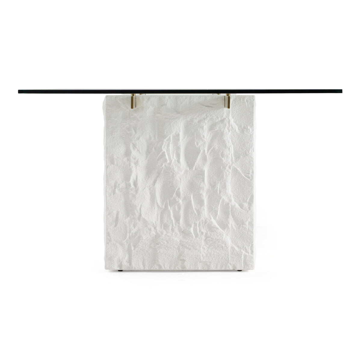 Ashley - Modern Glass + White Fiberglass Dining Table by VIG Furniture - View 3