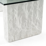Ashley - Modern Glass + White Fiberglass Dining Table by VIG Furniture - View 4