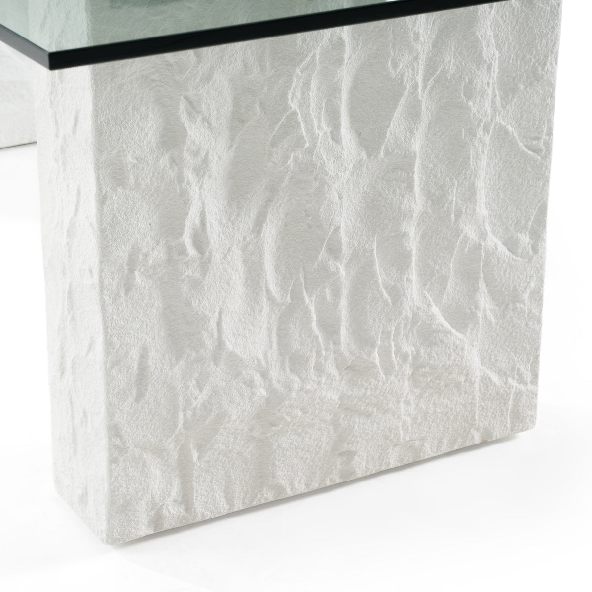 Ashley - Modern Glass + White Fiberglass Dining Table by VIG Furniture - View 4