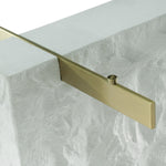 Ashley - Modern Glass + White Fiberglass Dining Table by VIG Furniture - View 6