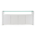 Ashley - Modern Glass + White Fiberglass Buffet by VIG Furniture - View 1