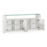 Ashley - Modern Glass + White Fiberglass Buffet by VIG Furniture - View 3