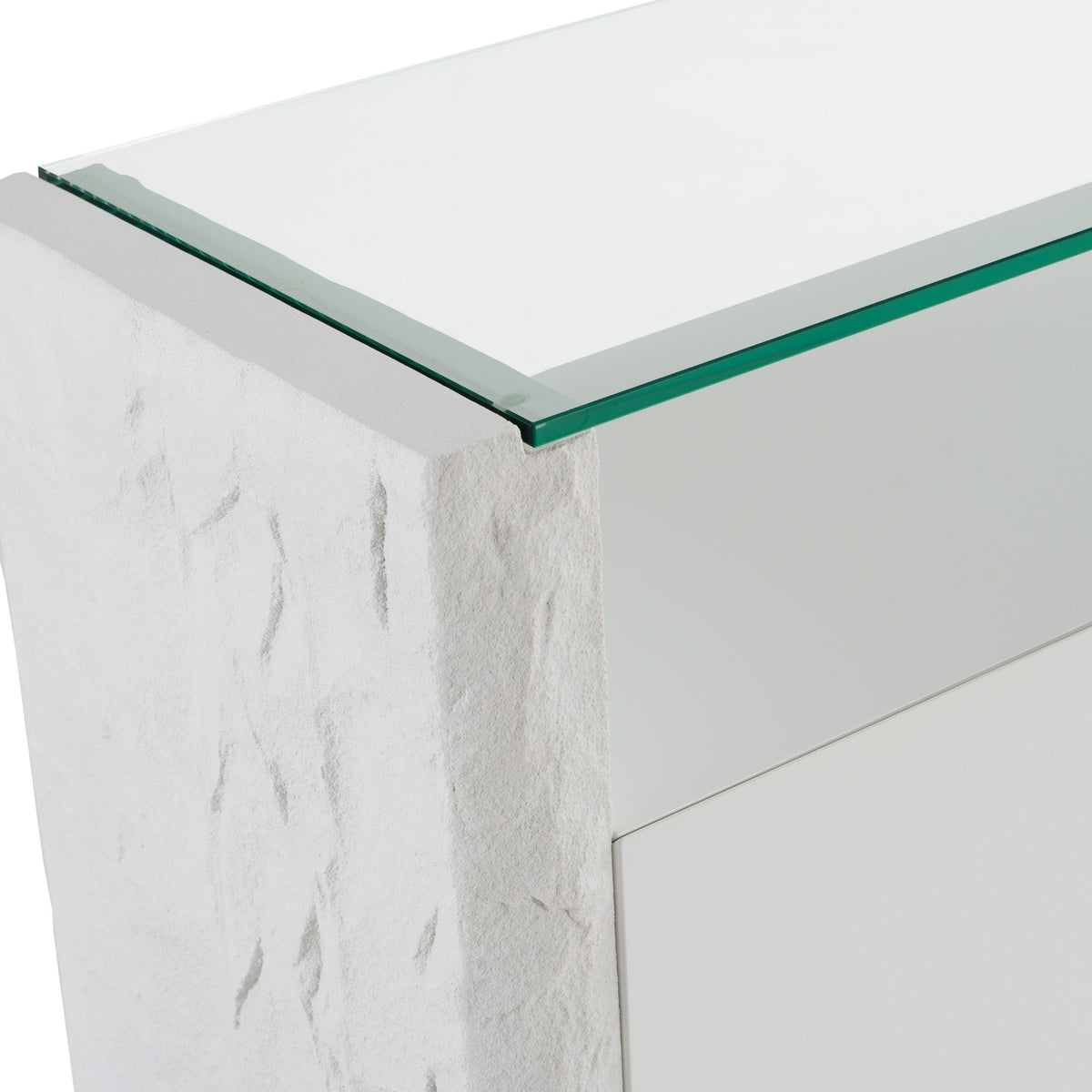 Ashley - Modern Glass + White Fiberglass Buffet by VIG Furniture - View 7