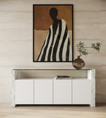 Ashley - Modern Glass + White Fiberglass Buffet by VIG Furniture - View 8