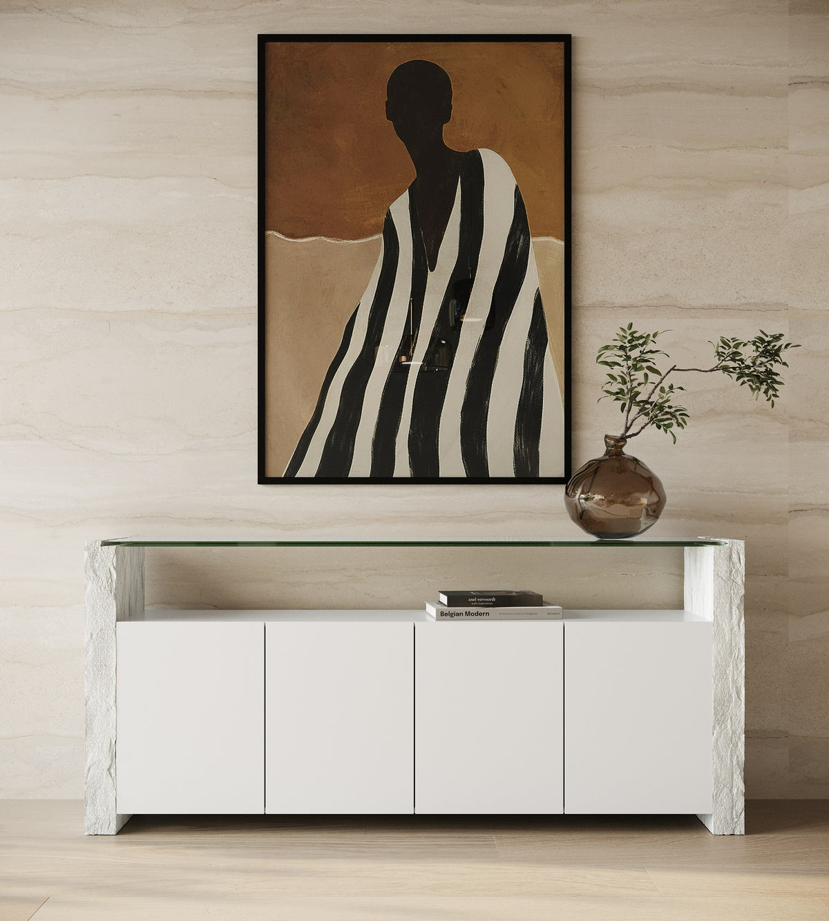Ashley - Modern Glass + White Fiberglass Buffet by VIG Furniture - View 8