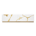 Aspen Modern White & Gold TV Stand by VIG Furniture - View 1