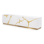 Aspen Modern White & Gold TV Stand by VIG Furniture - View 6