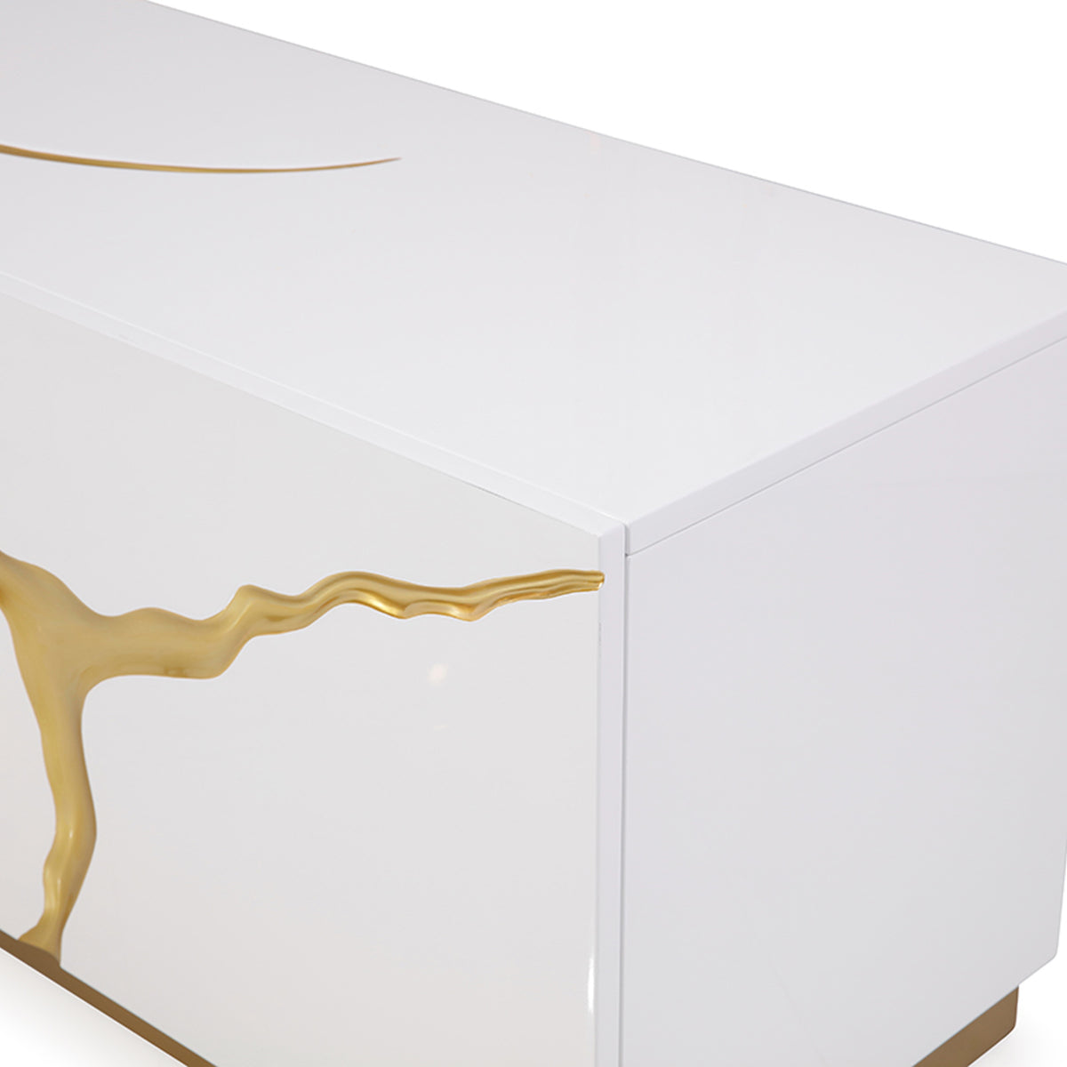 Aspen Modern White & Gold TV Stand by VIG Furniture - View 8