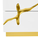 Aspen Modern Wide White and Gold Nightstand by VIG Furniture - View 5