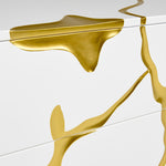 Aspen Modern Wide White and Gold Nightstand by VIG Furniture - View 6
