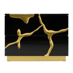 Aspen - Modern Wide Black and Gold Nightstand by VIG Furniture - View 3