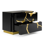 Aspen - Modern Wide Black and Gold Nightstand by VIG Furniture - View 6