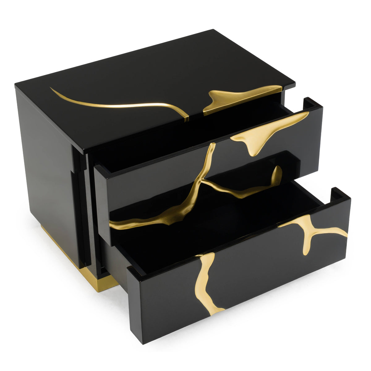 Aspen - Modern Wide Black and Gold Nightstand by VIG Furniture - View 7