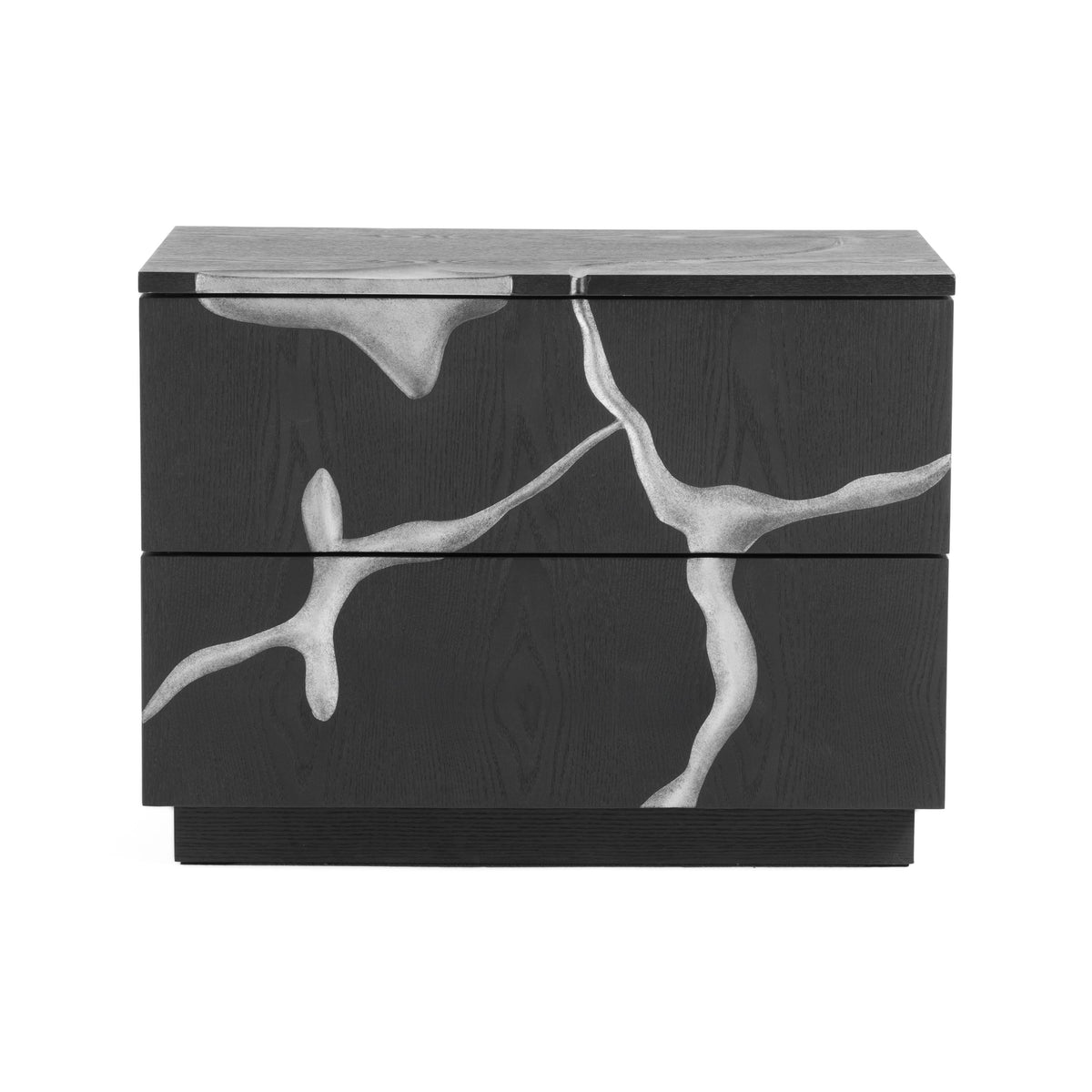 Aspen - Modern Matte Brown Ash & Silver Nightstand by VIG Furniture - View 1